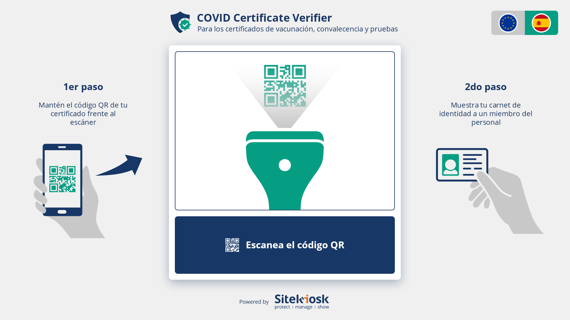 Pantalla: Escanear código QR