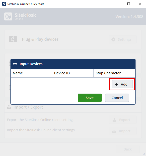 Input Settings