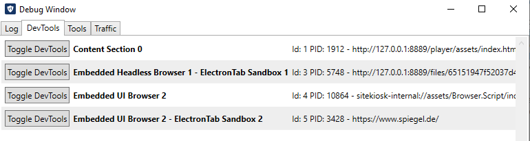 Webpage debugging